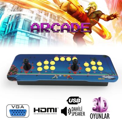 ARCADE TV OYUN KONSOLU EV TİPİ PANDORA BOX RETRO 6 SAGA 3D FULL